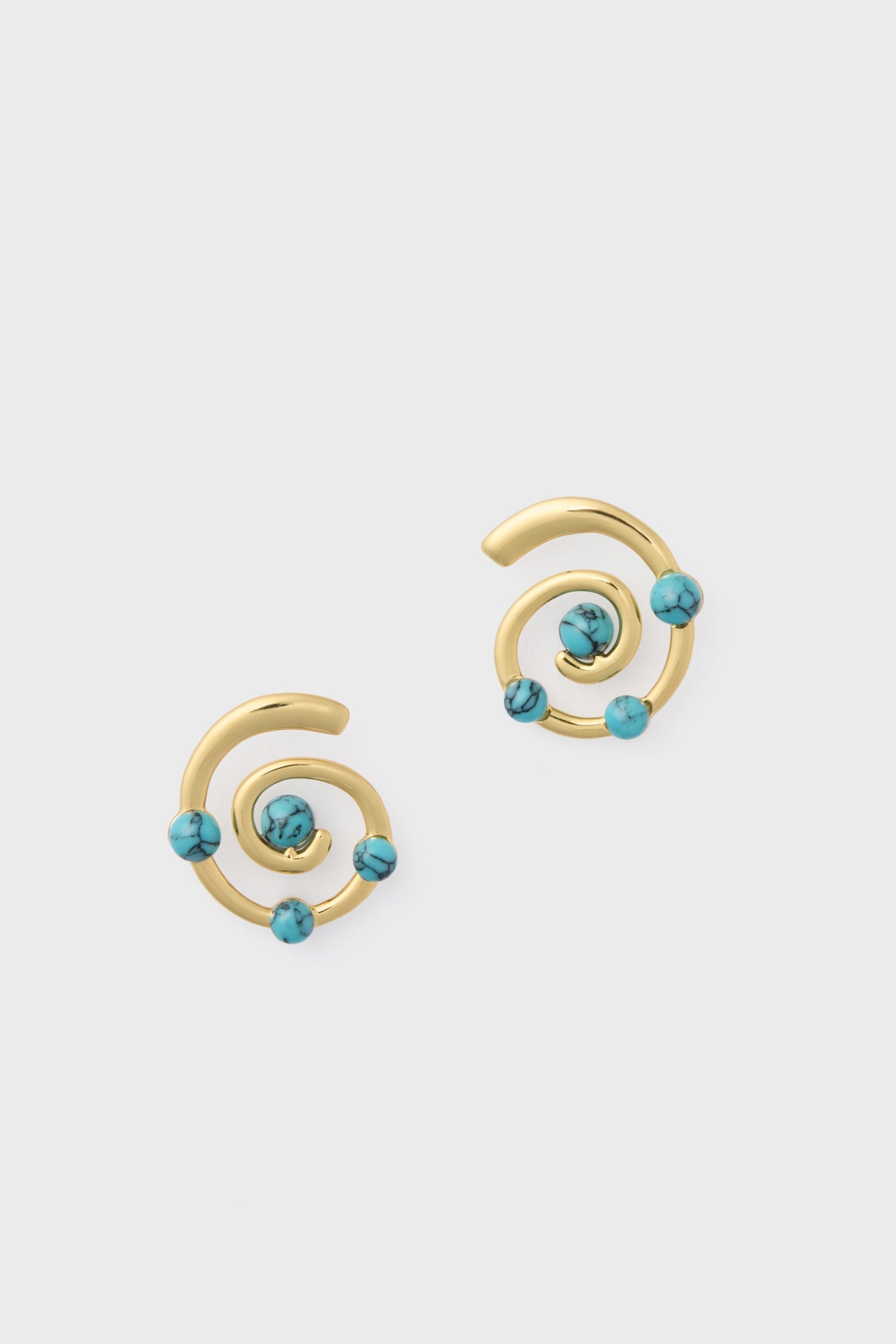 Turquoise Spiral Alexandra Earrings
