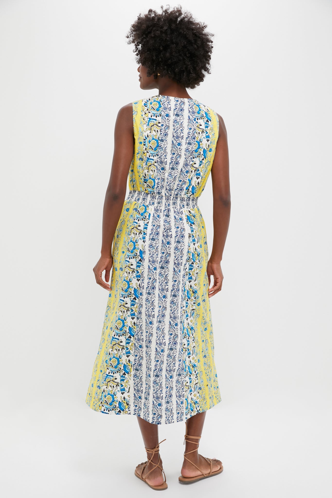 Goldenrod Chintz Stripe Arrietta Dress