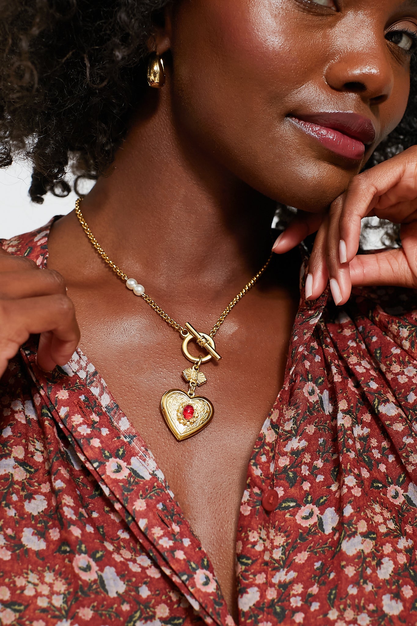 Gold Calder Heart Necklace