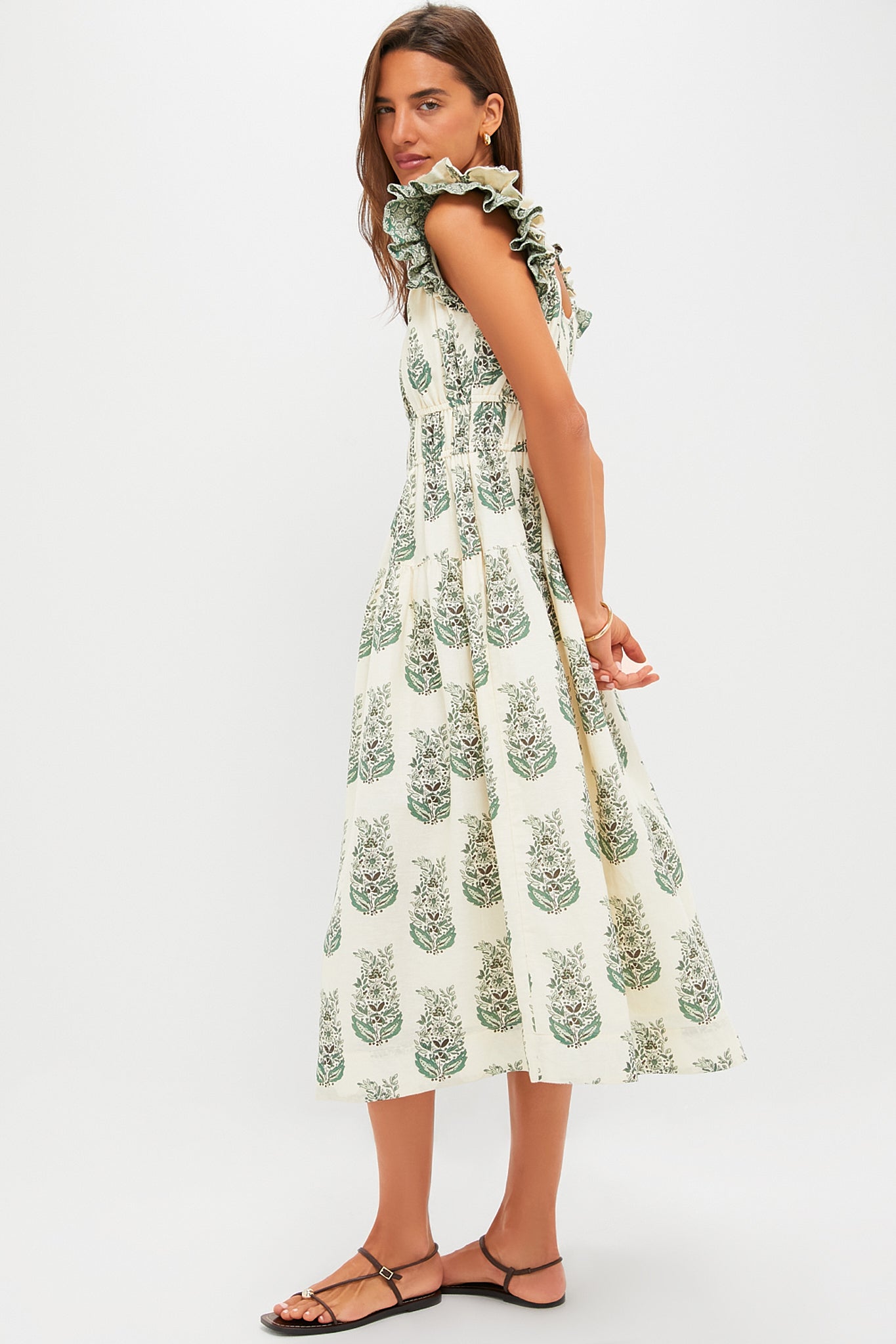 Jade Terrace Cotton Linen Liana Dress