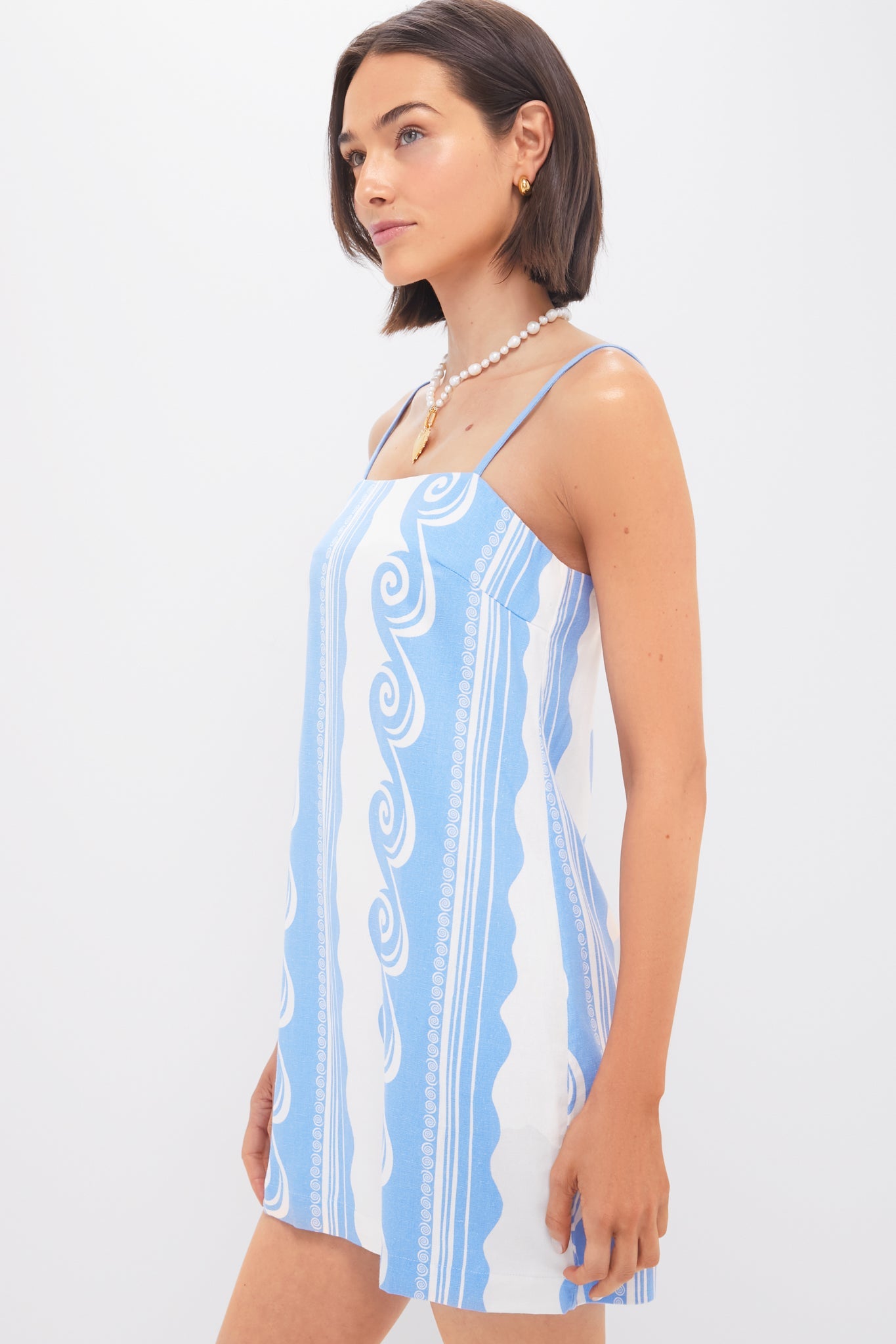 Ocean Print Mini Dress