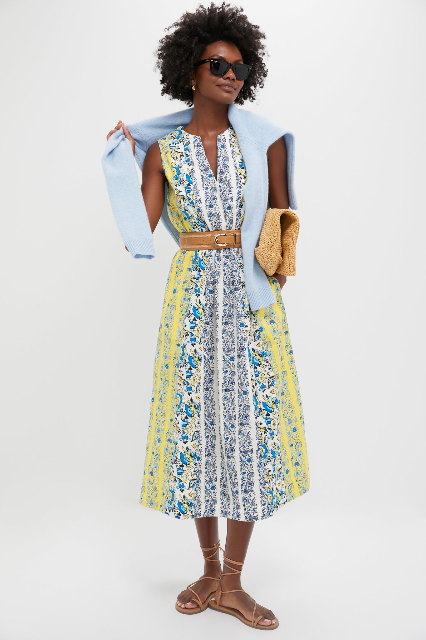Goldenrod Chintz Stripe Arrietta Dress