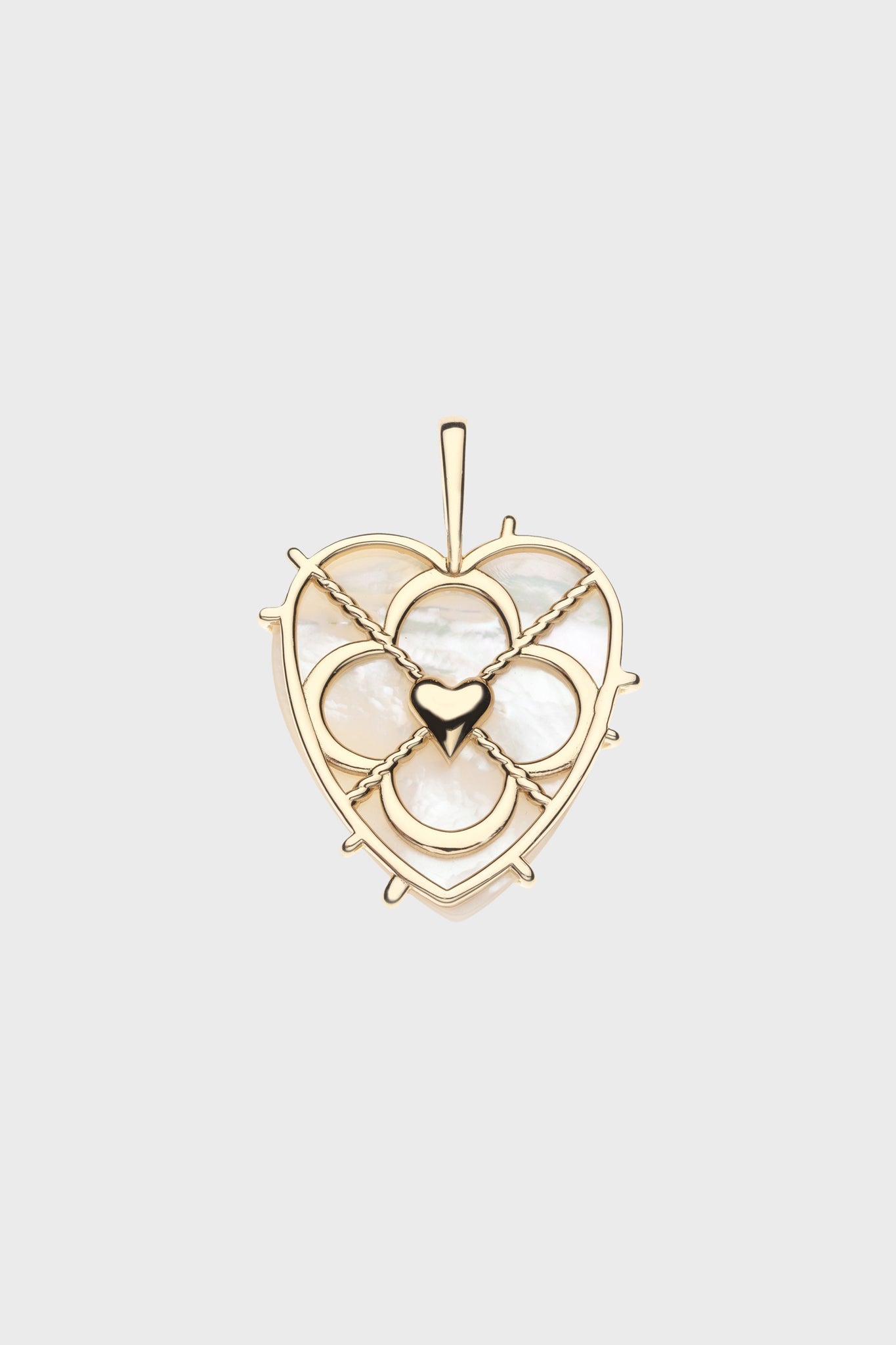 LOVE Carry Your Heart Pendant Necklace in Mother of Pearl