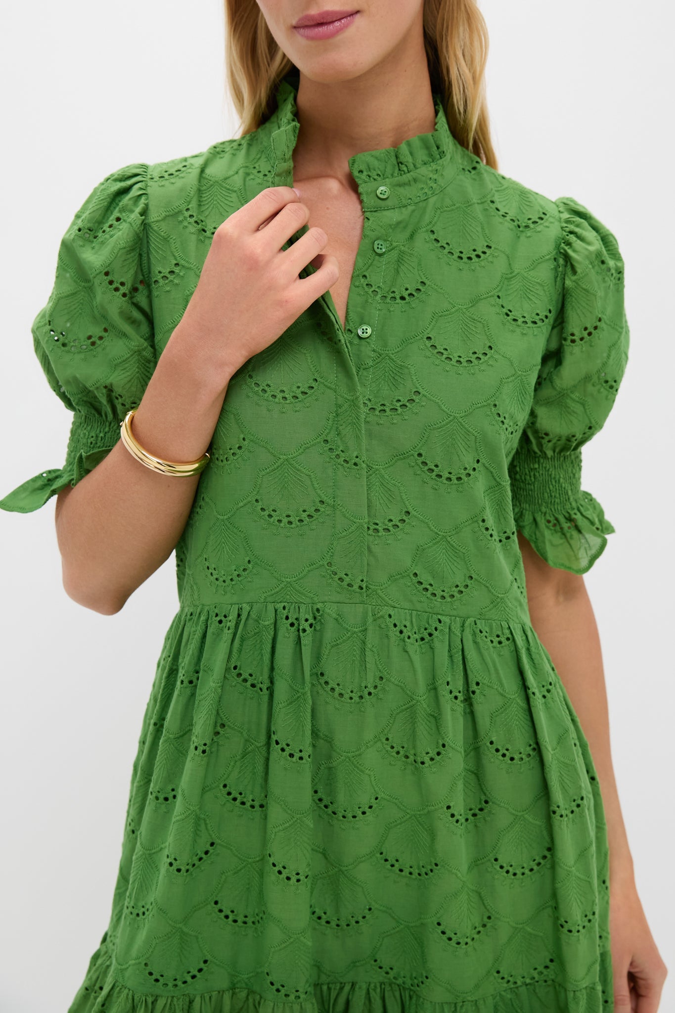 Fern Green Eyelet Bennett Maxi Dress