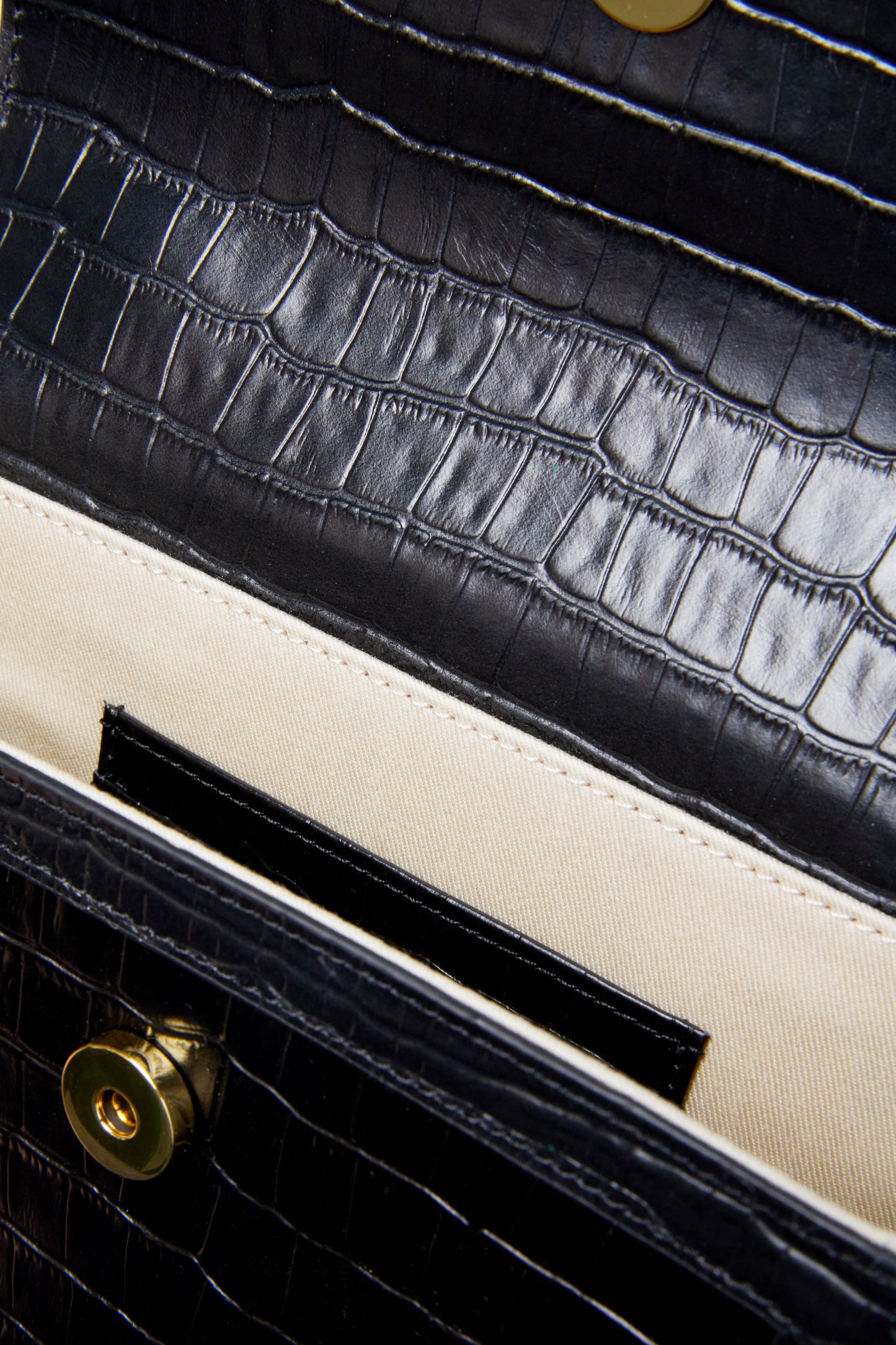 Exclusive Black Croc Crossbody
