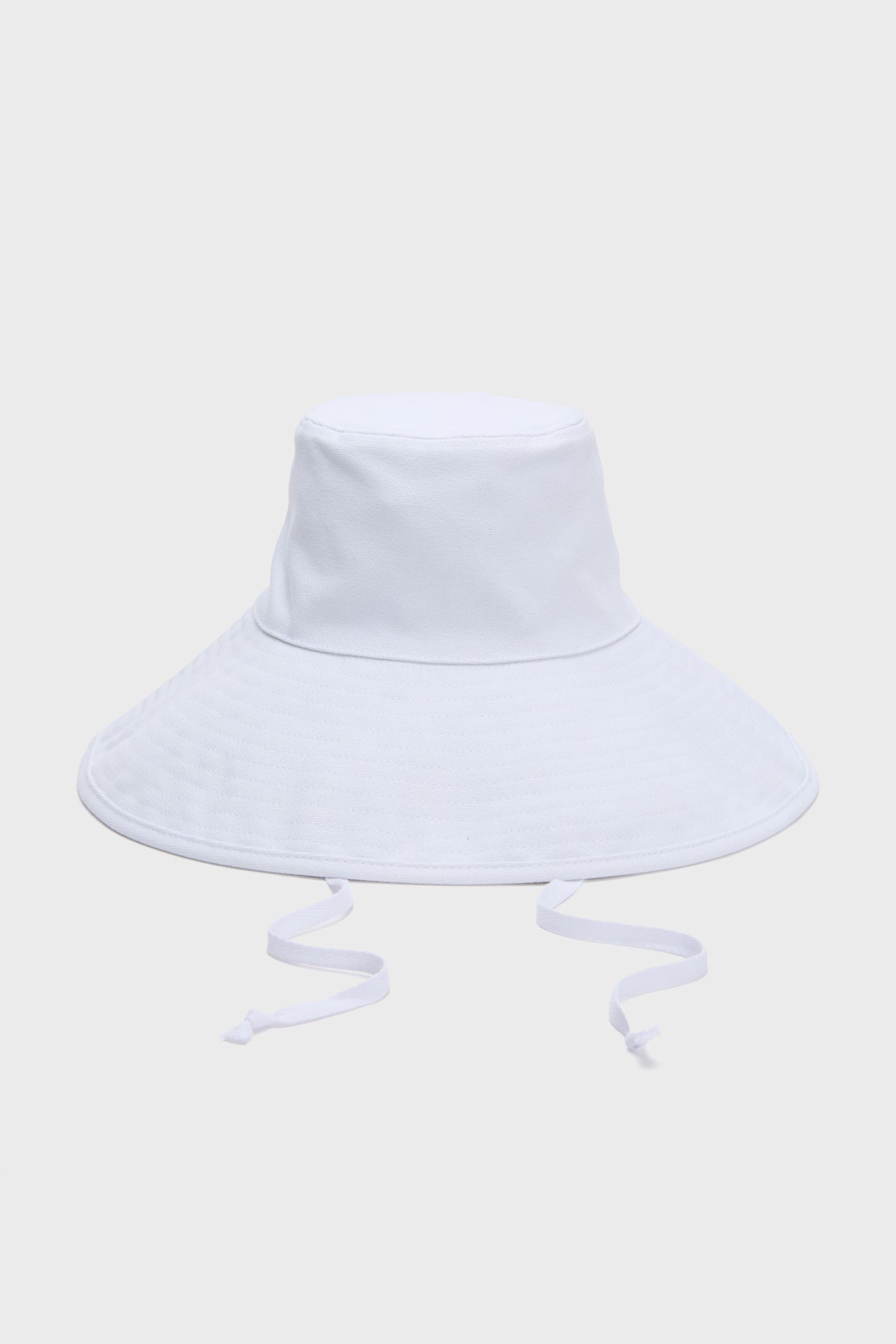 White Livvy Canvas Sunhat with Removable Chinstrap