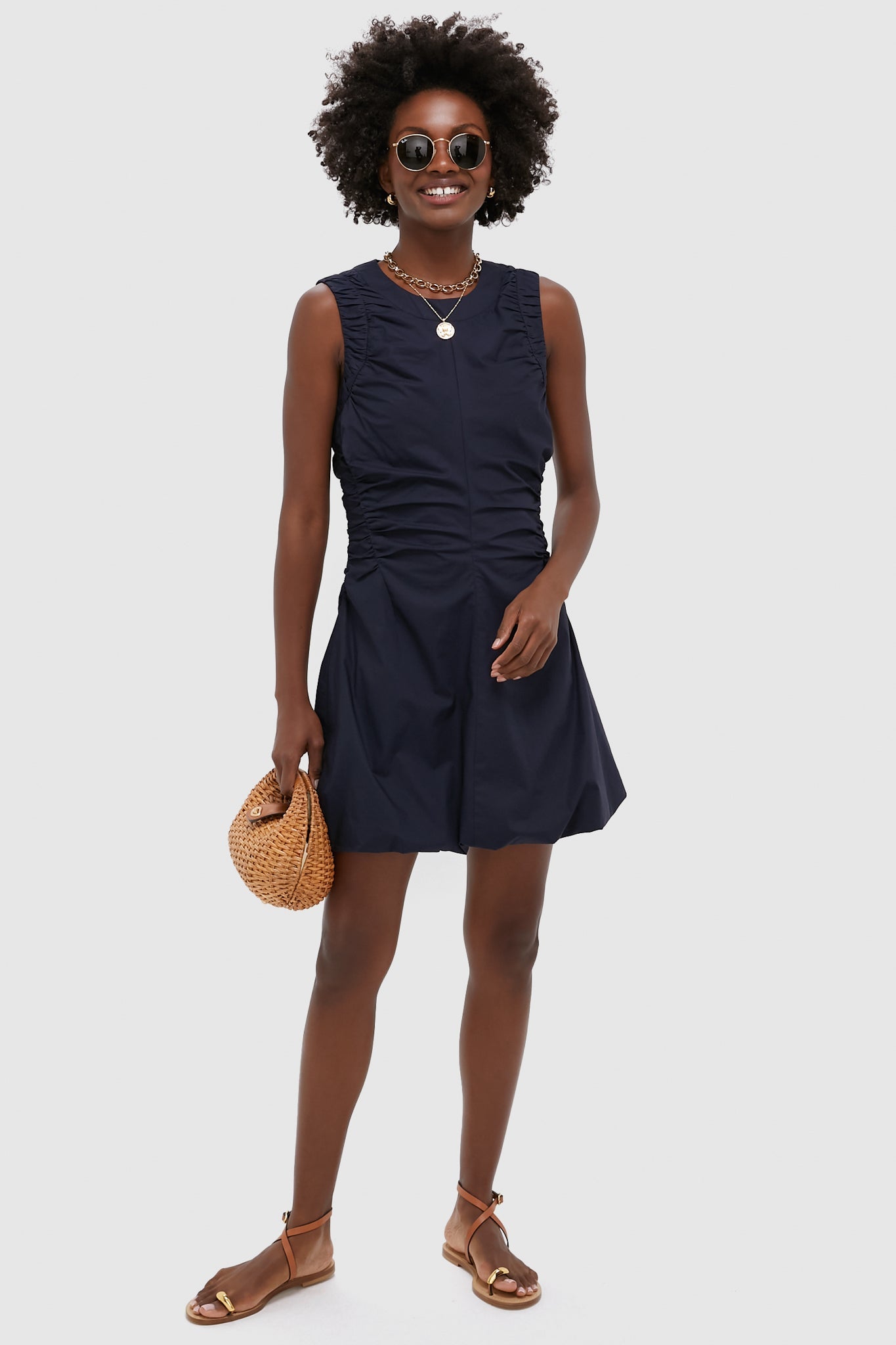 Navy Cotton Alisa Dress