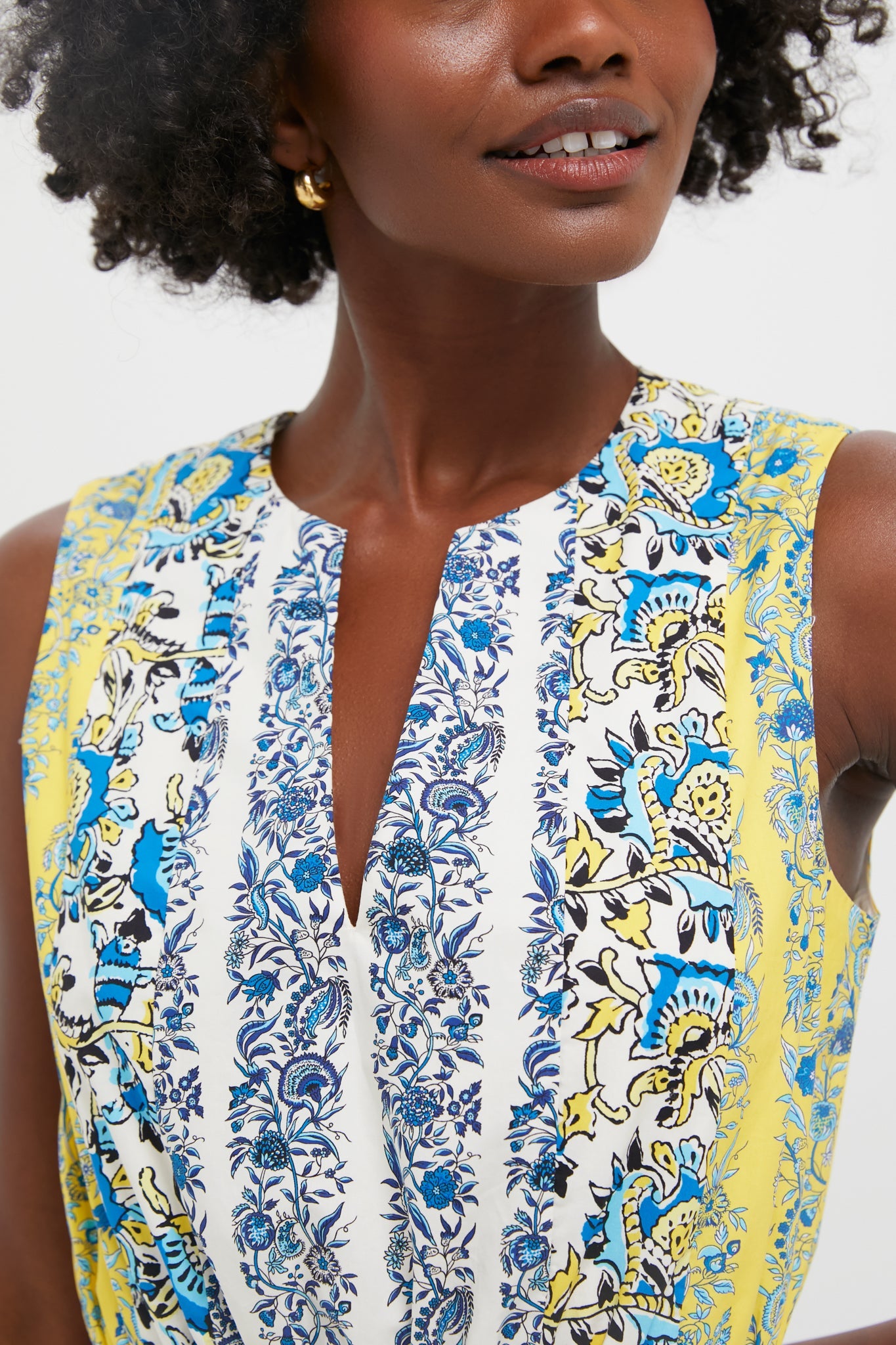 Goldenrod Chintz Stripe Arrietta Dress