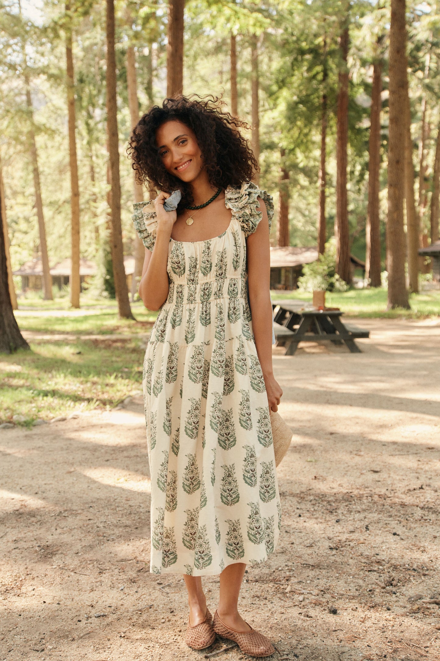 Jade Terrace Cotton Linen Liana Dress