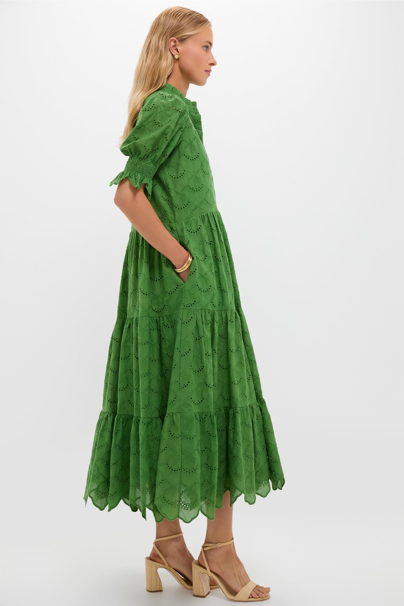 Fern Green Eyelet Bennett Maxi Dress