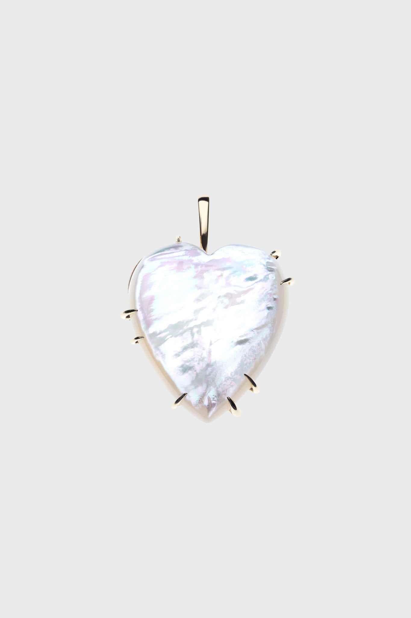 LOVE Carry Your Heart Pendant Necklace in Mother of Pearl