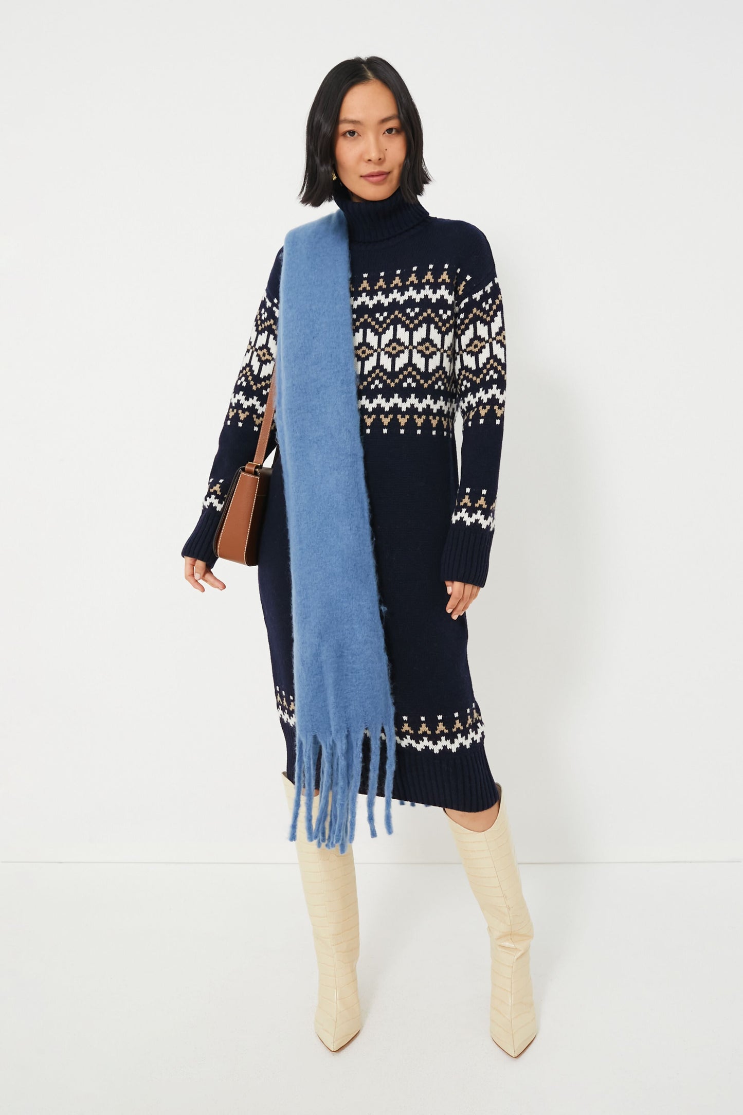 Denim Chic Solid Scarf