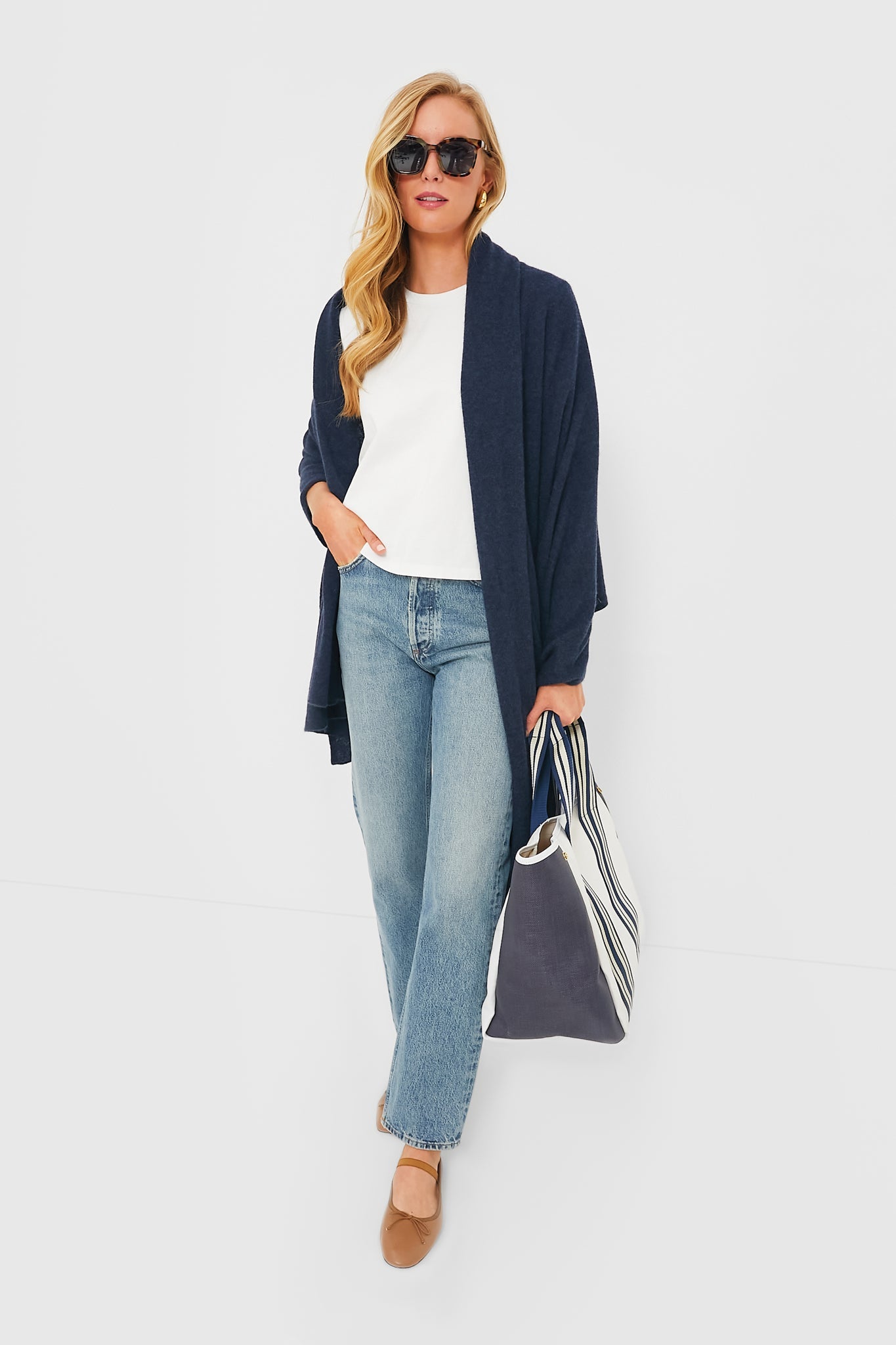 Midnight Cashmere Blanket Scarf