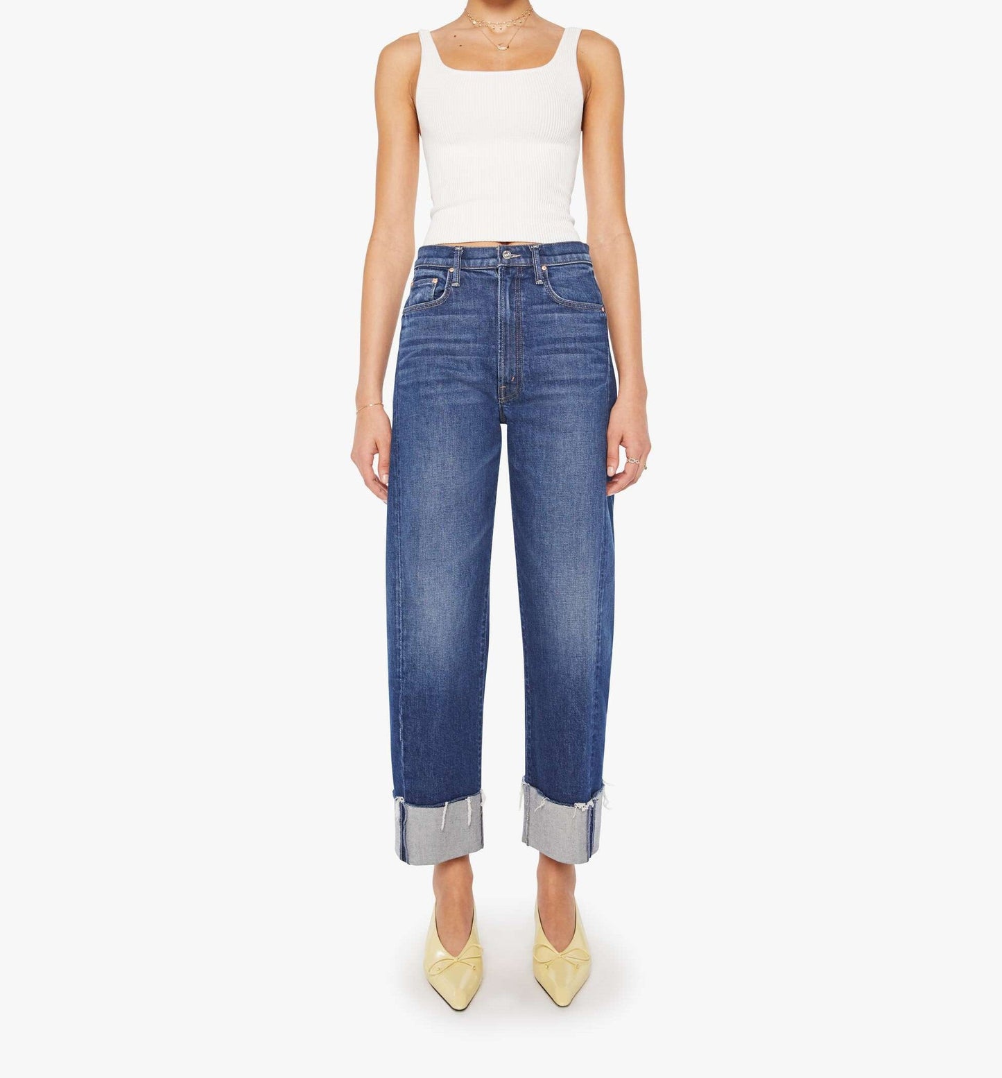 MOTHER The Half-Pipe Ankle Cuff Fray