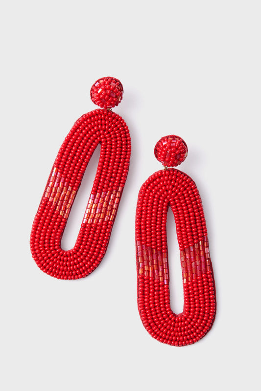 Red Olga Earrings
