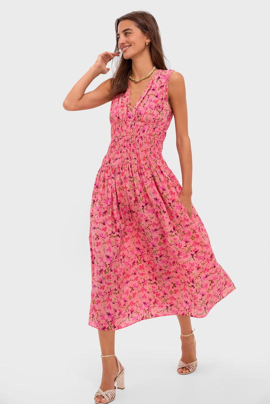Peony Sylvie Sleeveless V-Neck Midi Dress