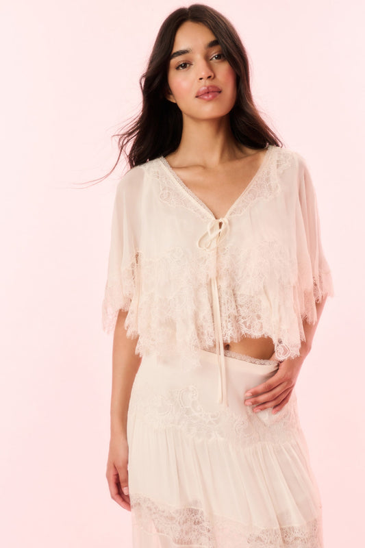 Thessia Silk Lace Top