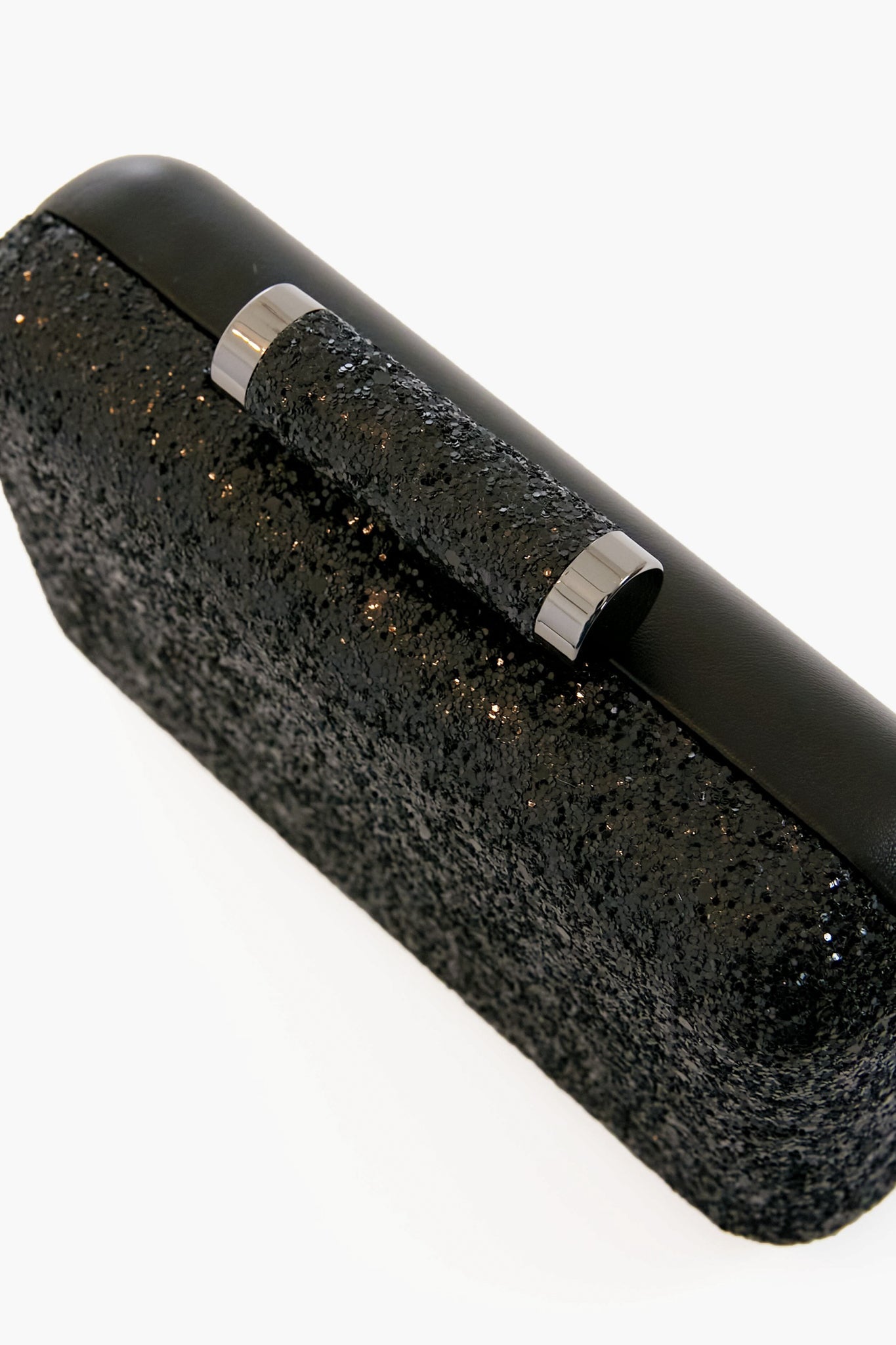 Black Rosie Glitter Clutch