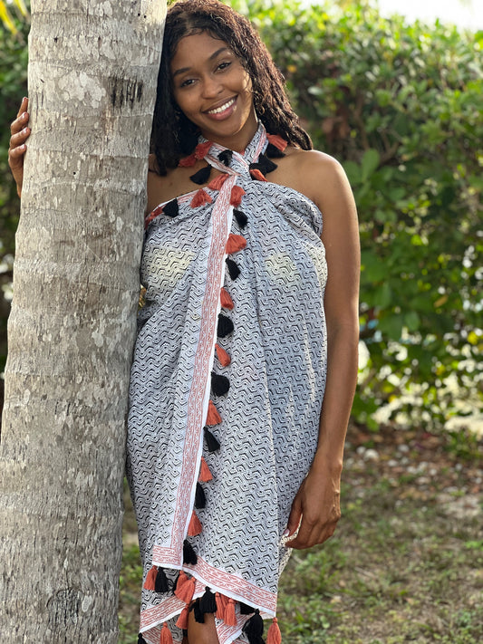 Print Shanti Tassel Wrap