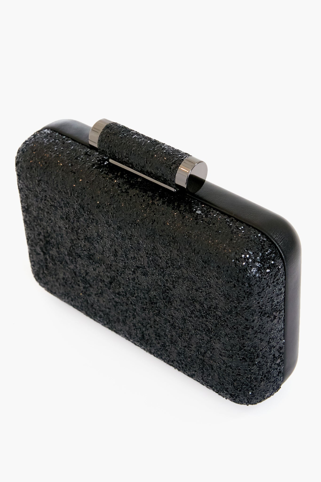 Black Rosie Glitter Clutch