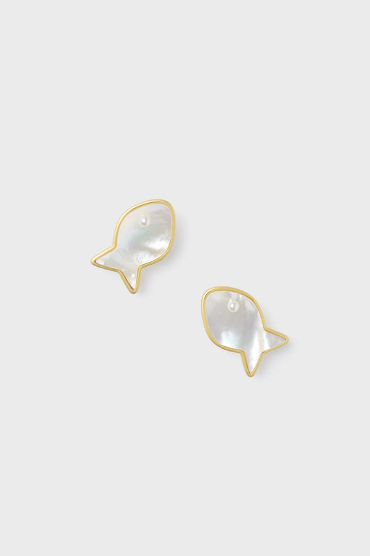 Mother of Pearl Finn Studs