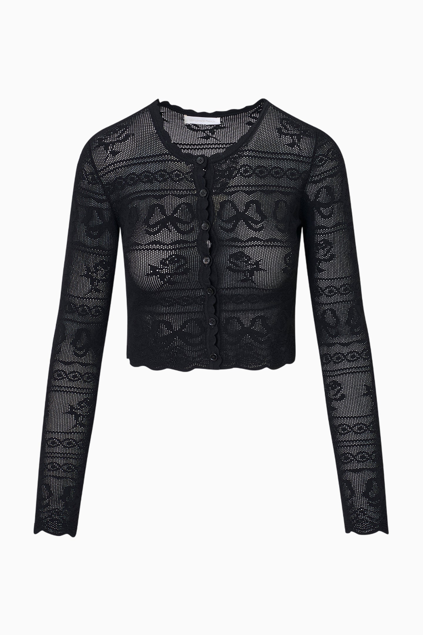 Gretta Knit Bow Cardigan - BLACK