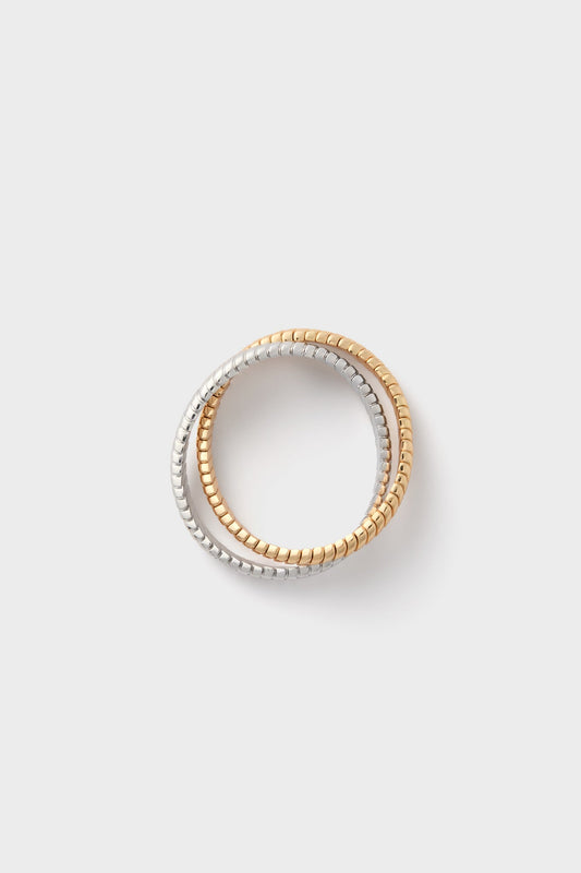 Gold and Silver Double Cobra Bracelet