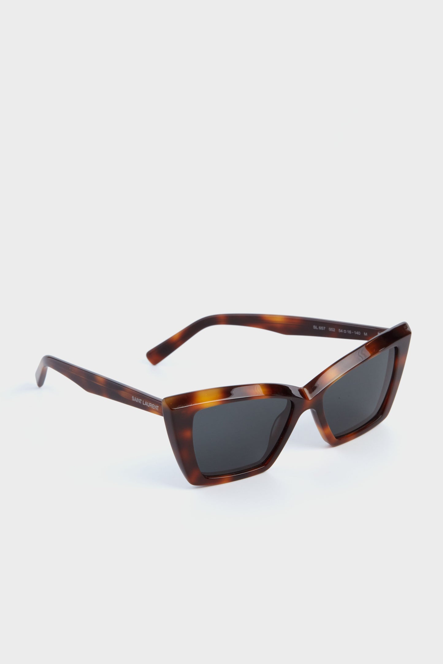 Shiny Medium Havana Cat Eye Sunglasses