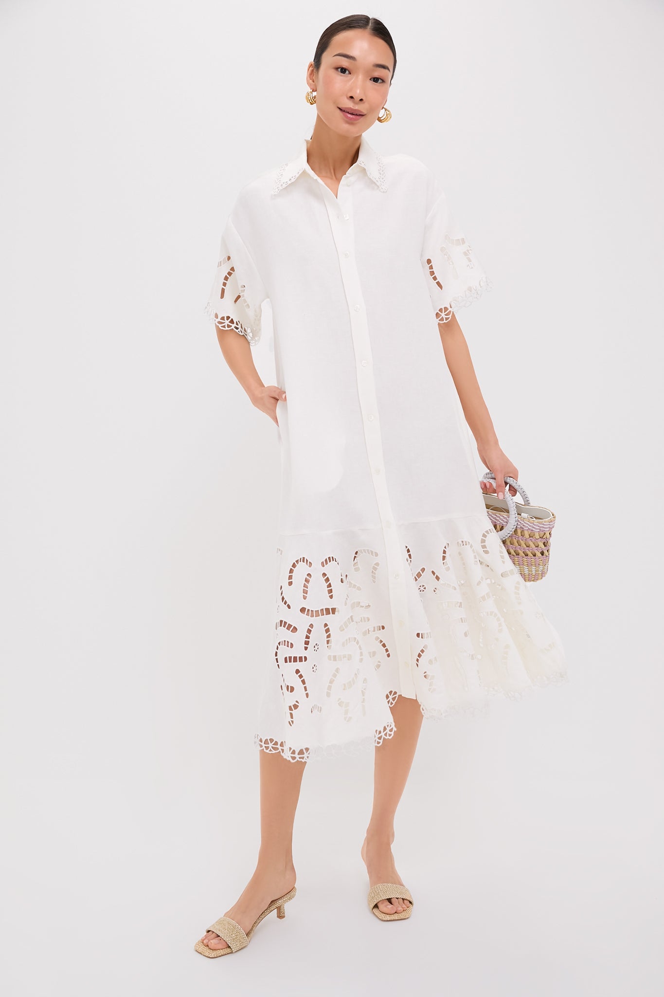 White and Multi Rio Mini Tote