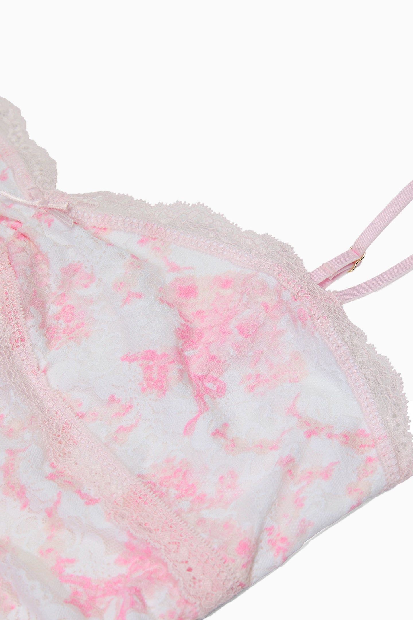 PINK x LoveShackFancy Strapless Lace Mini Dress