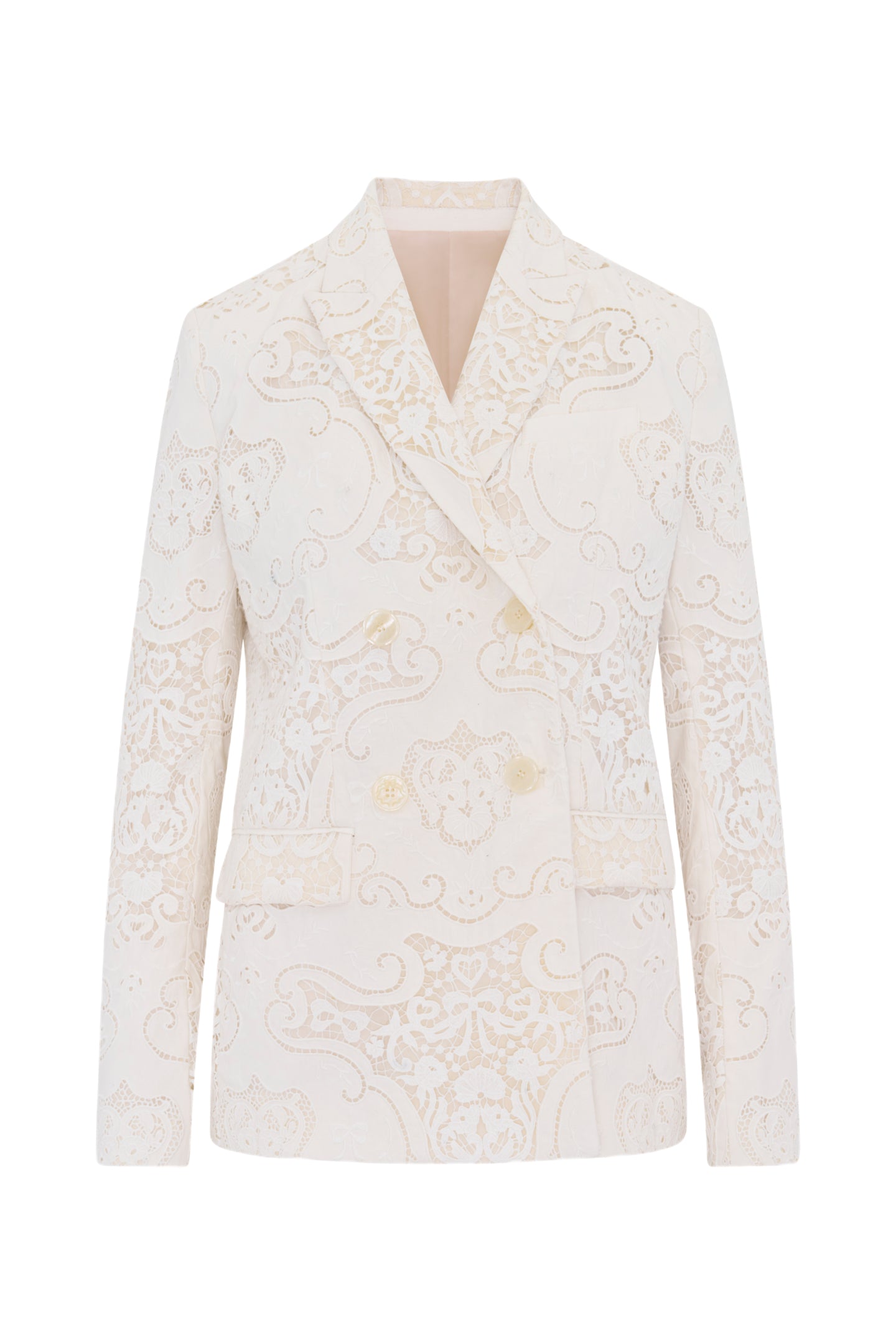 Luara Cotton Doiley Lace Blazer