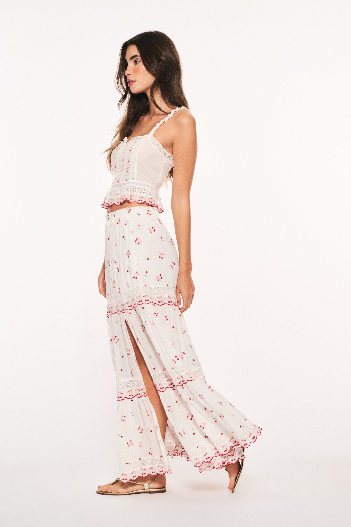 Patten Cotton Cherry Maxi Skirt