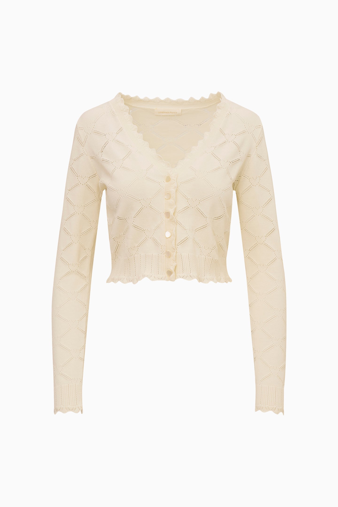Petra Knit Heart Argyle Cardigan