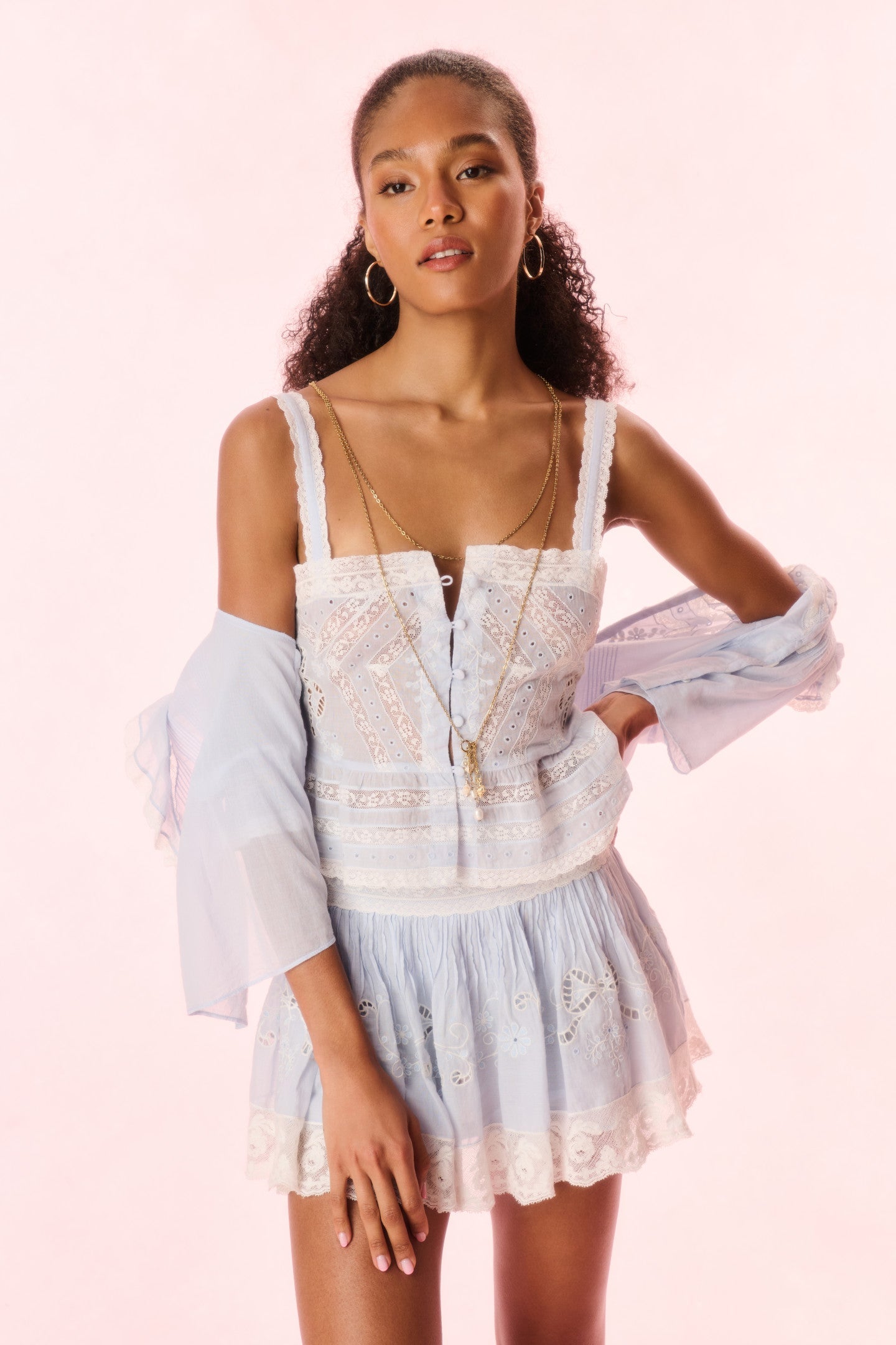 Pruitt Cotton Embroidered Top