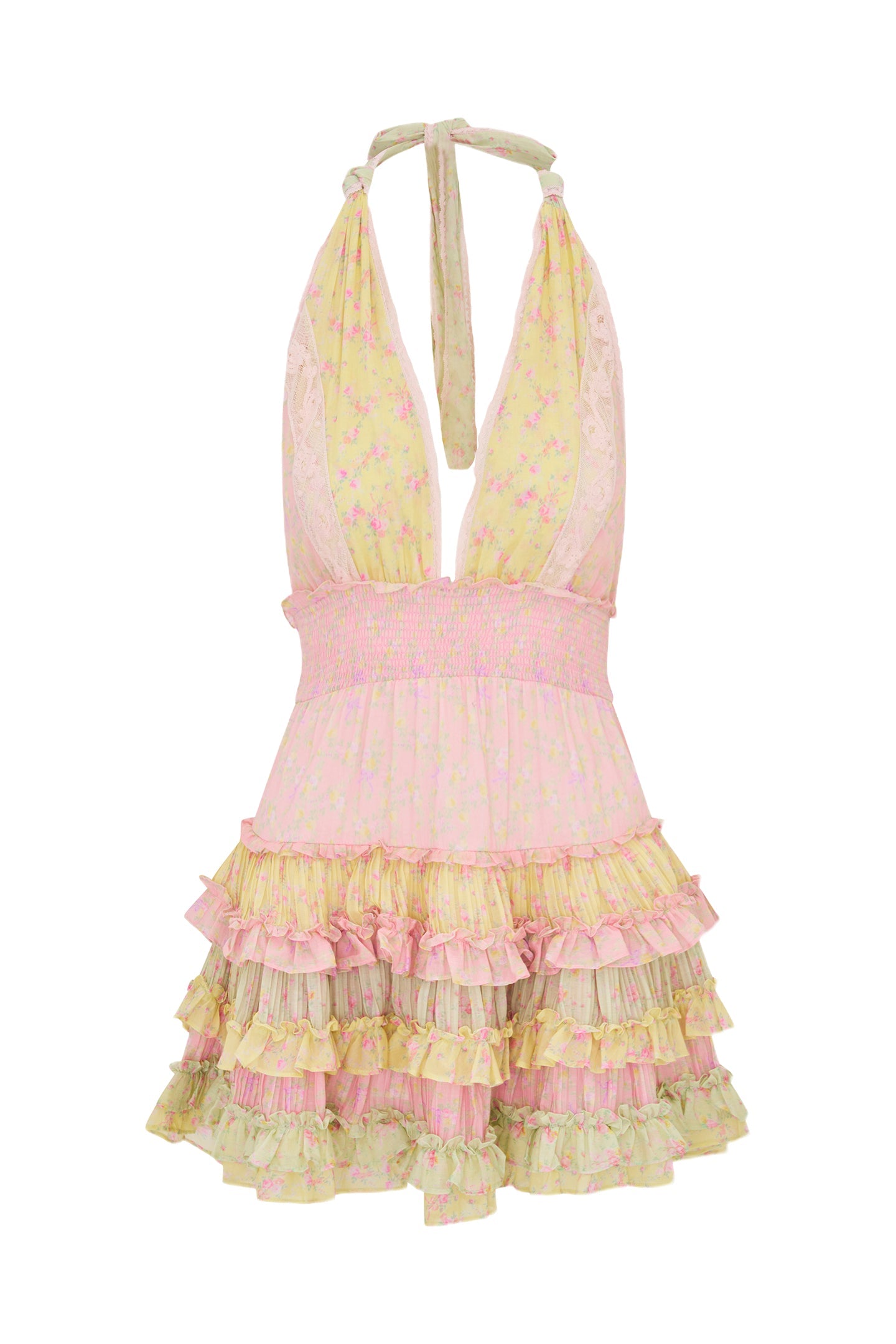 Quintelle Cotton Mixed Print Mini Dress
