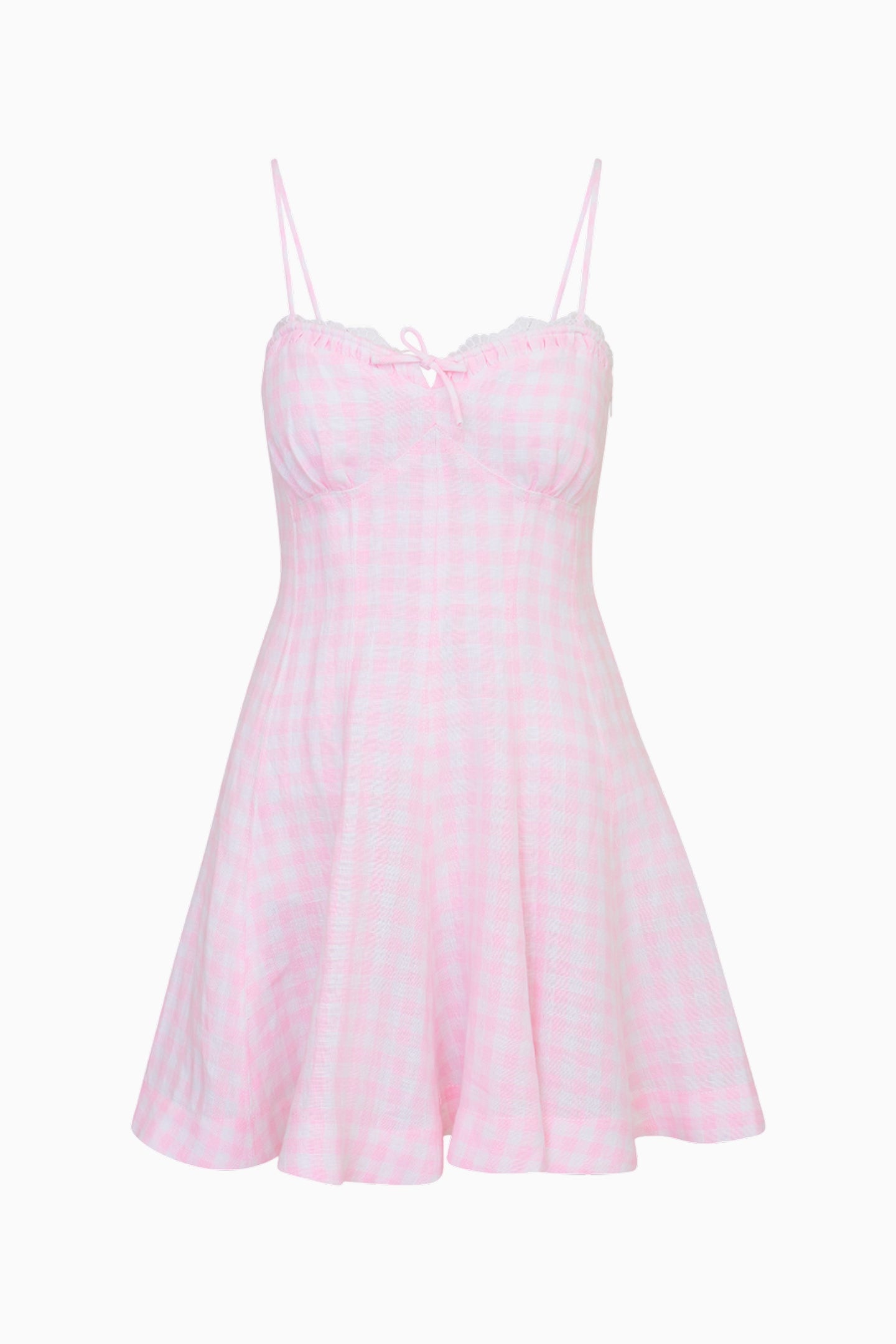 Shai Linen Gingham Mini Dress