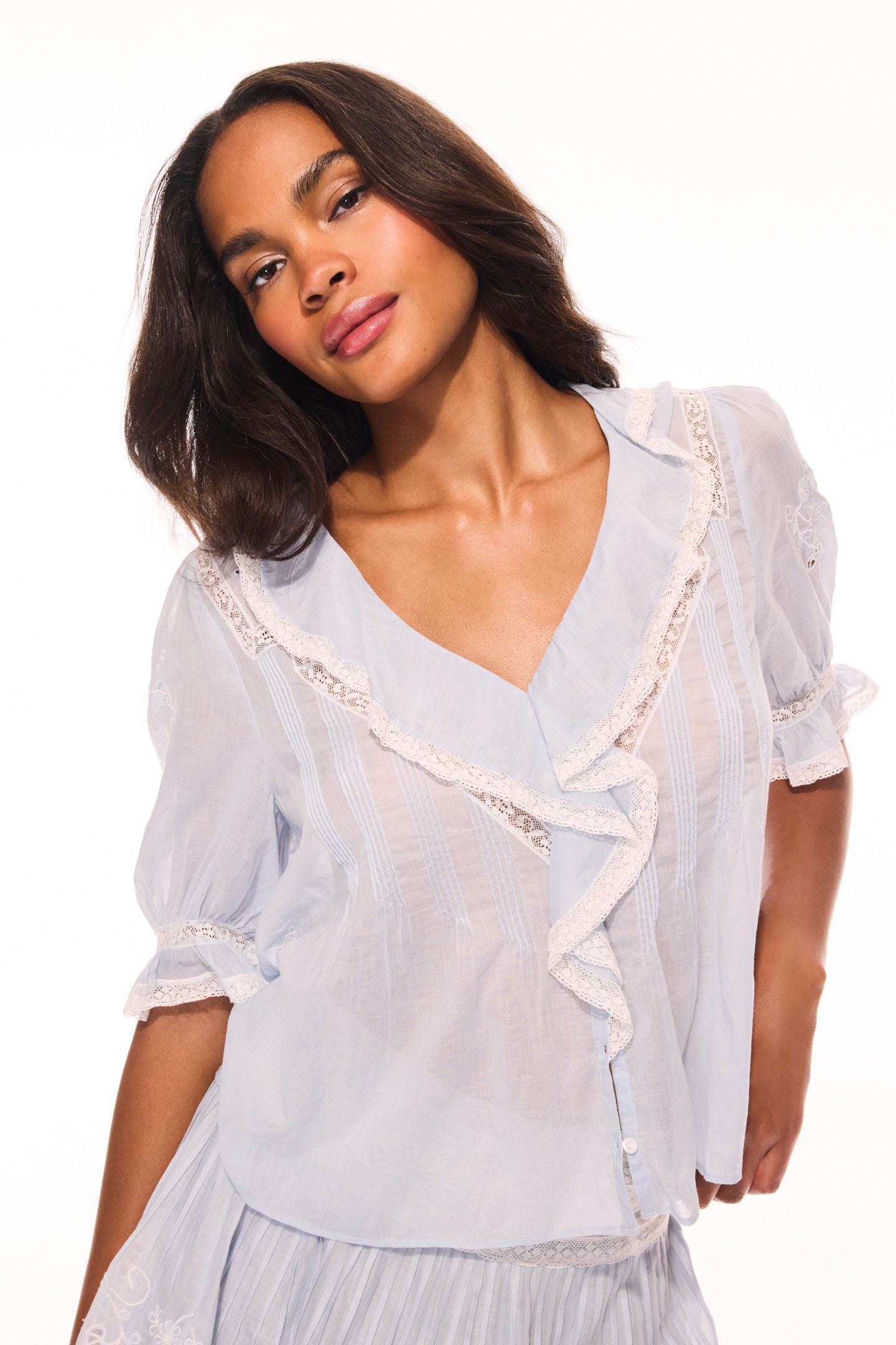 Sinora Embroidered Cotton Top