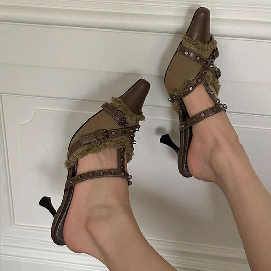Graceful Pointed Slingback Gothic Tall Heel