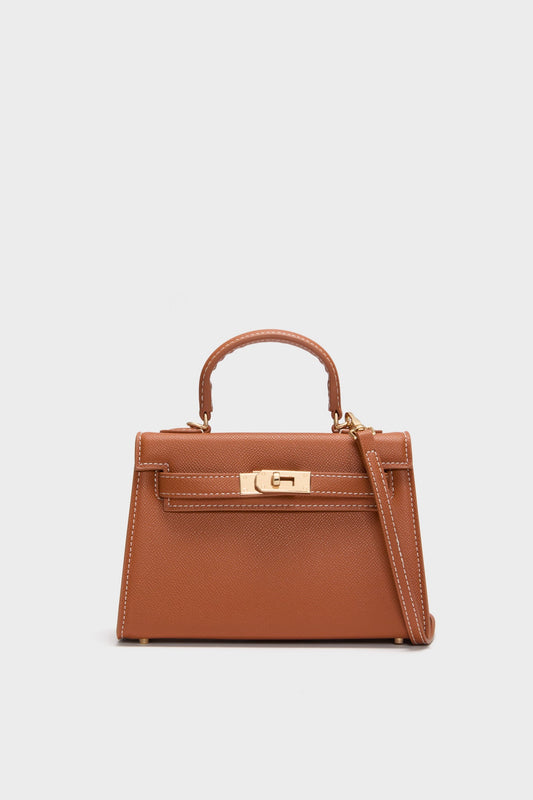 Tan Hariette Handle Bag