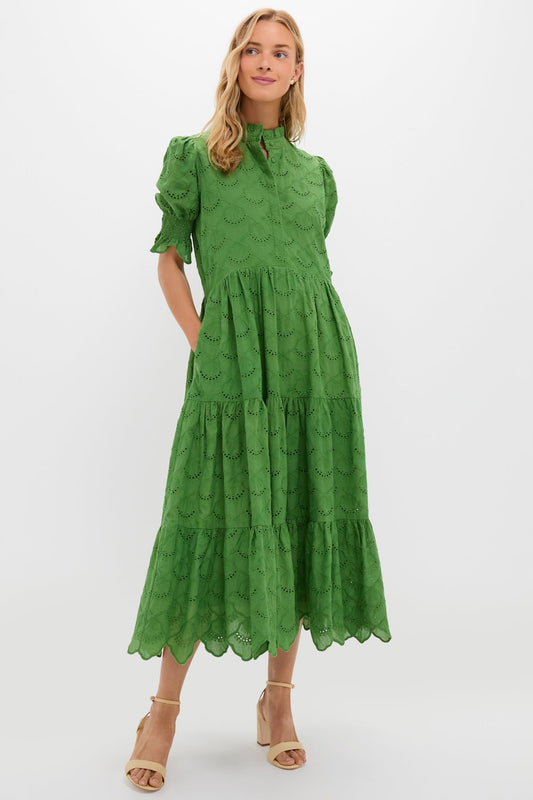 Fern Green Eyelet Bennett Maxi Dress