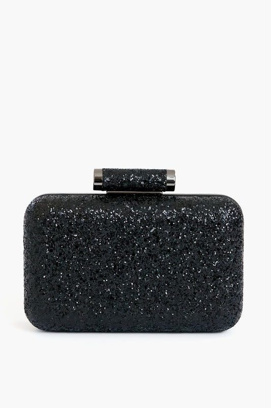 Black Rosie Glitter Clutch