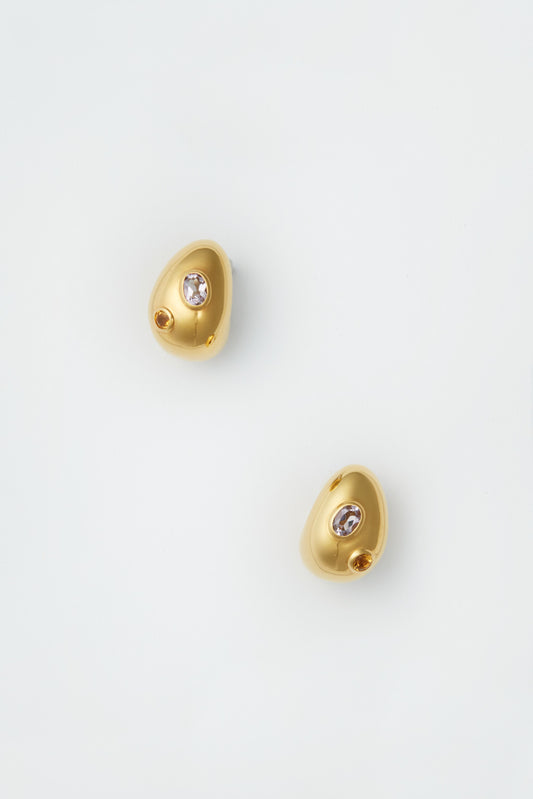 Studded Gold Mini Arp Earrings