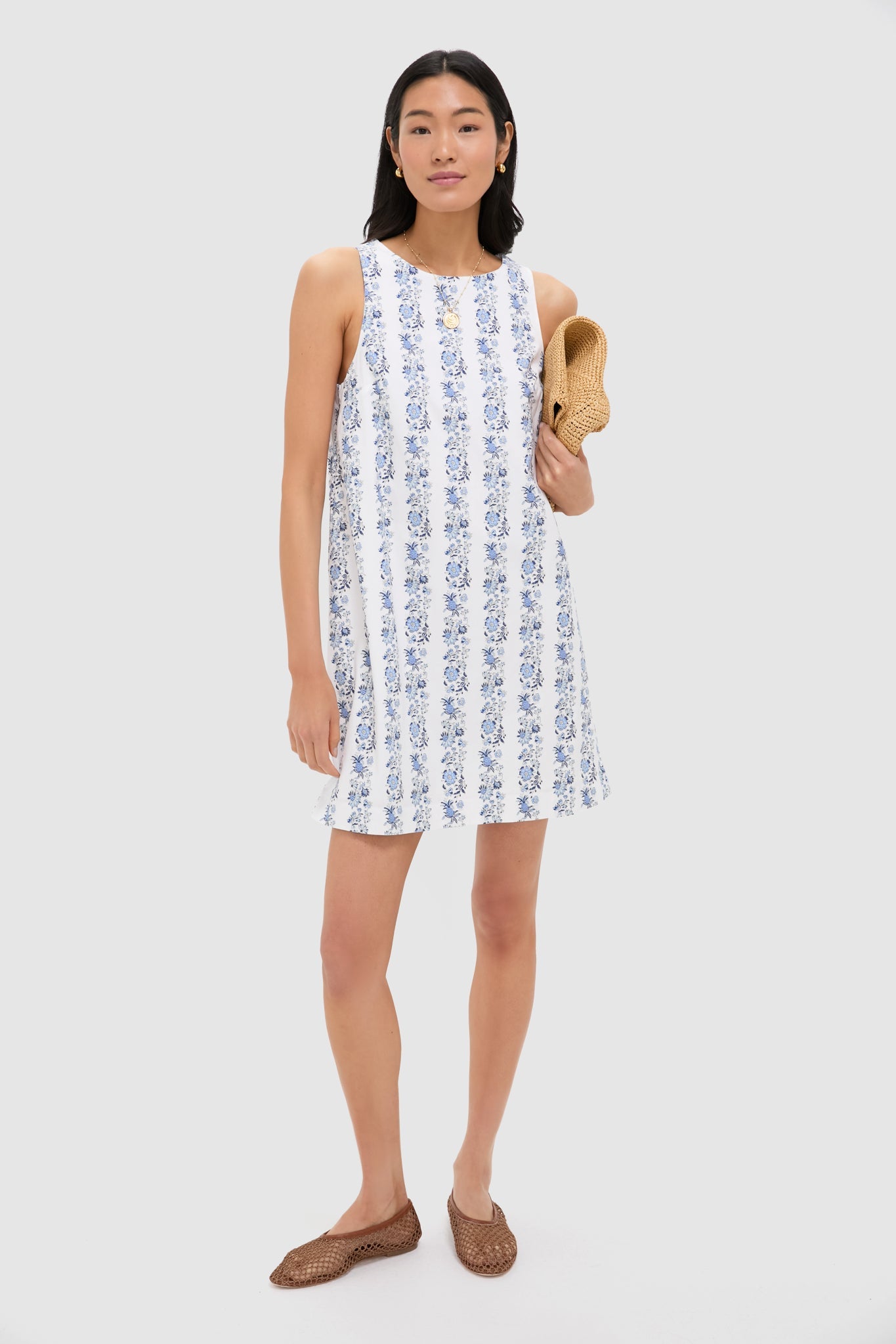 Bella Floral White Shift Dress