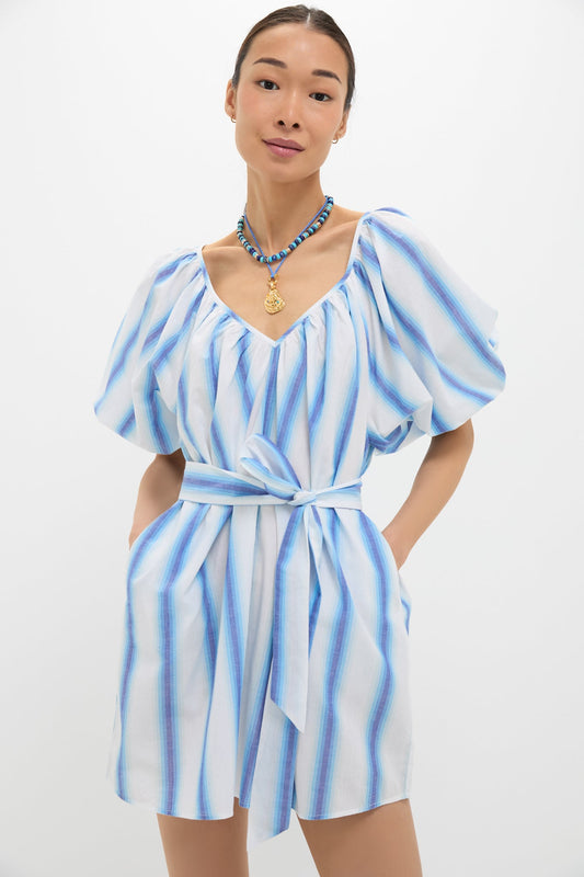 Blue Stripe Alix Mini Dress
