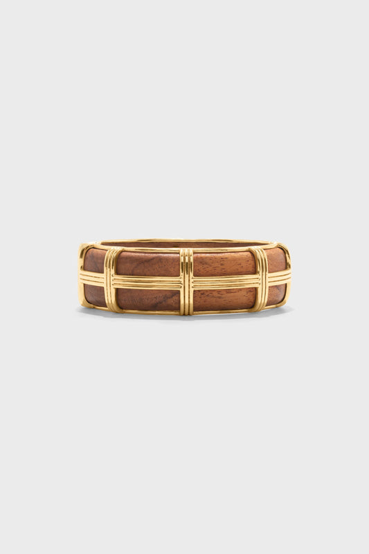 Teak Gaia Hinged Bangle