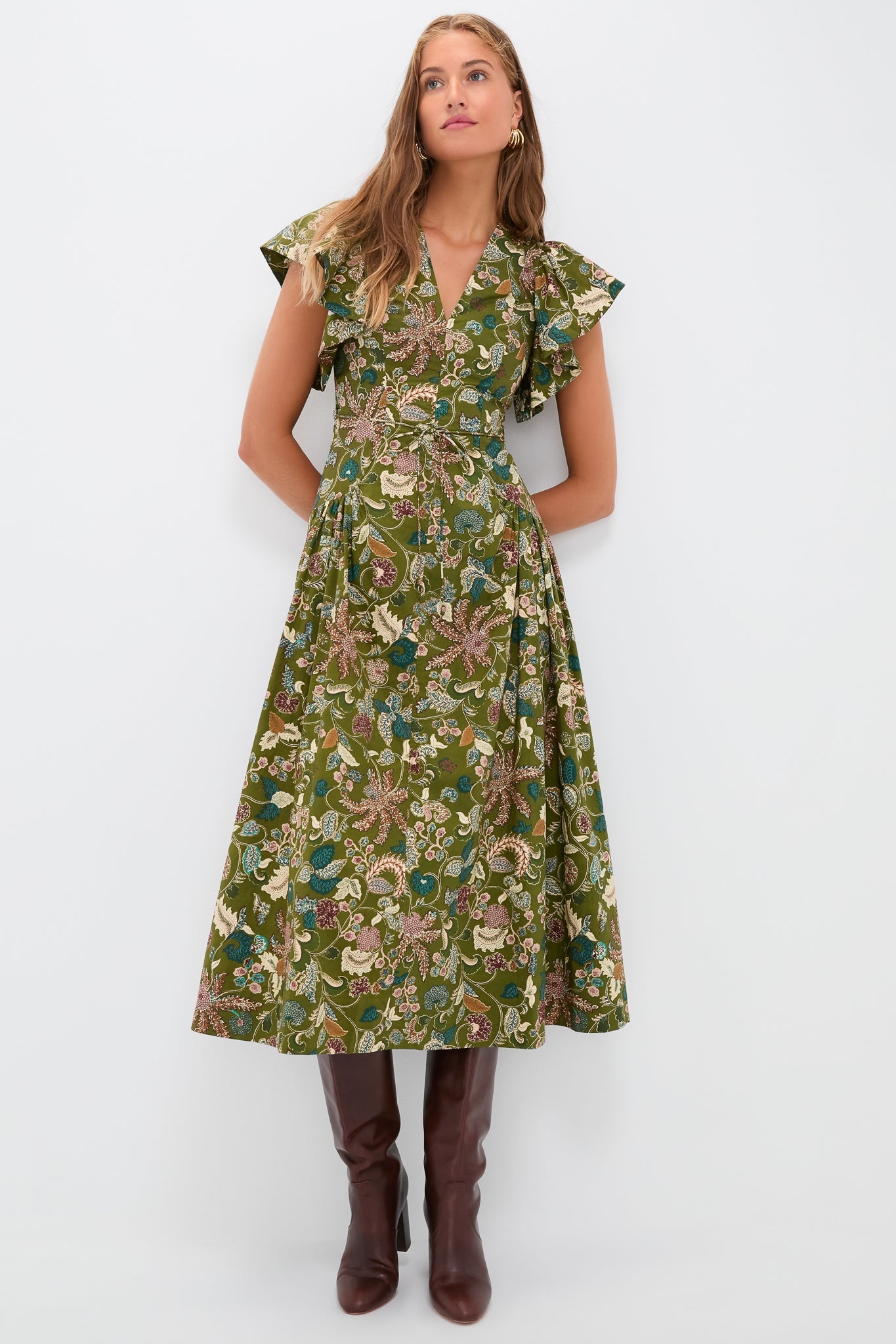 Lichen Darya Drop Waist Midi Dress