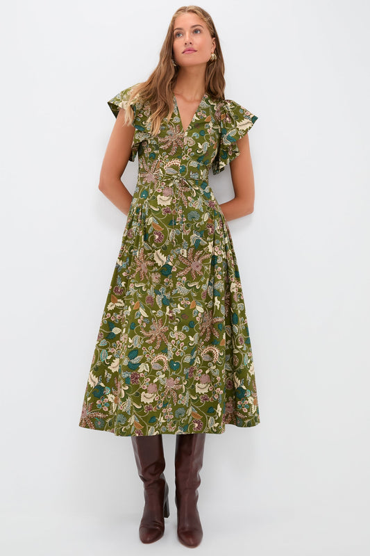 Lichen Darya Drop Waist Midi Dress