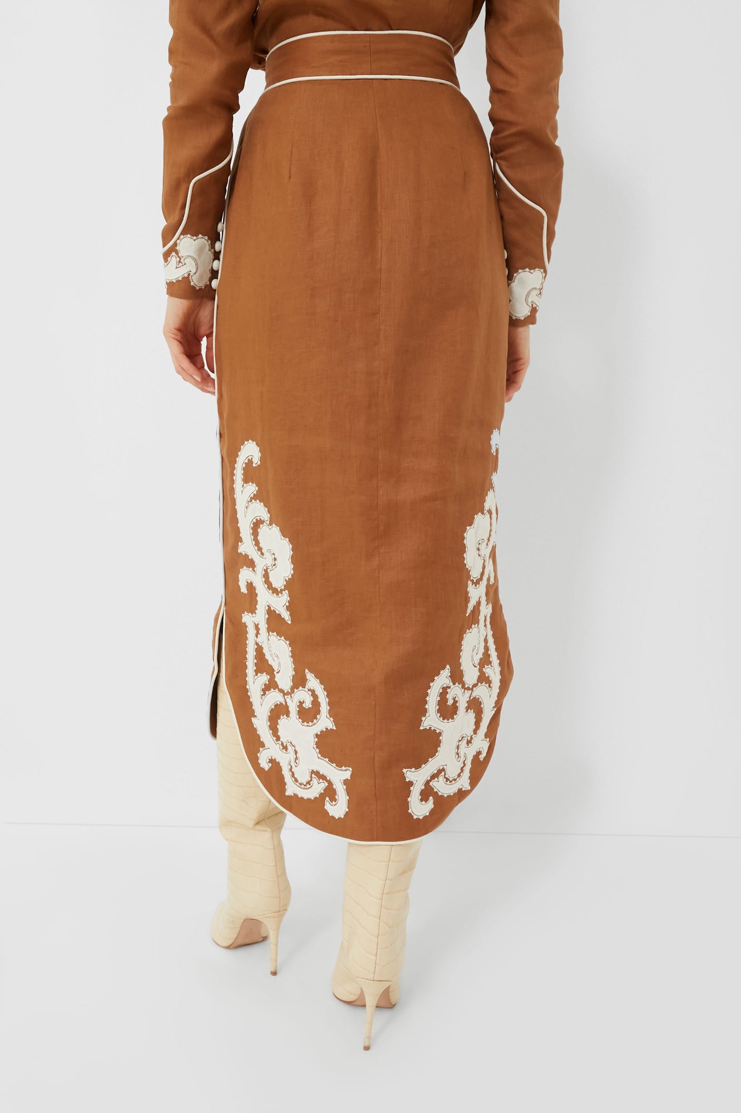 Tobacco Ruby Applique Skirt