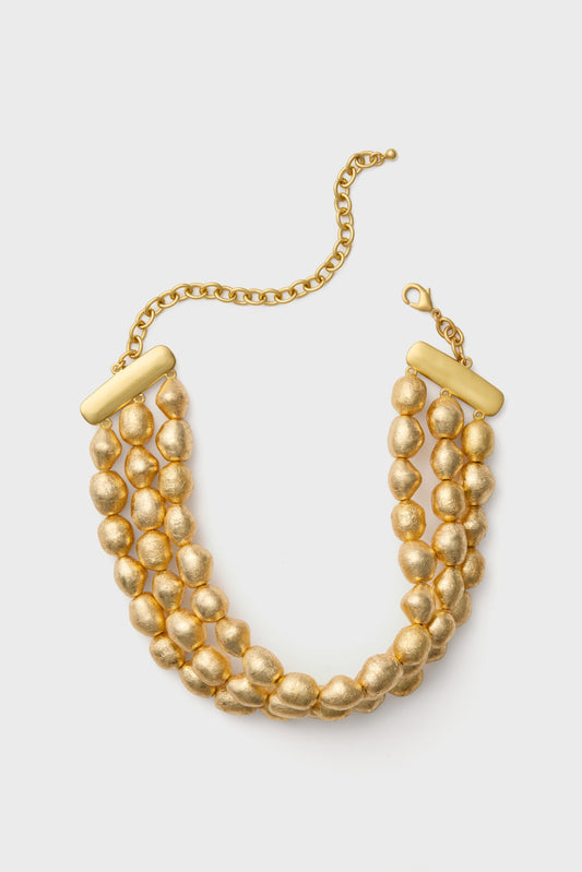 Gold Foiled Wood Nora Choker