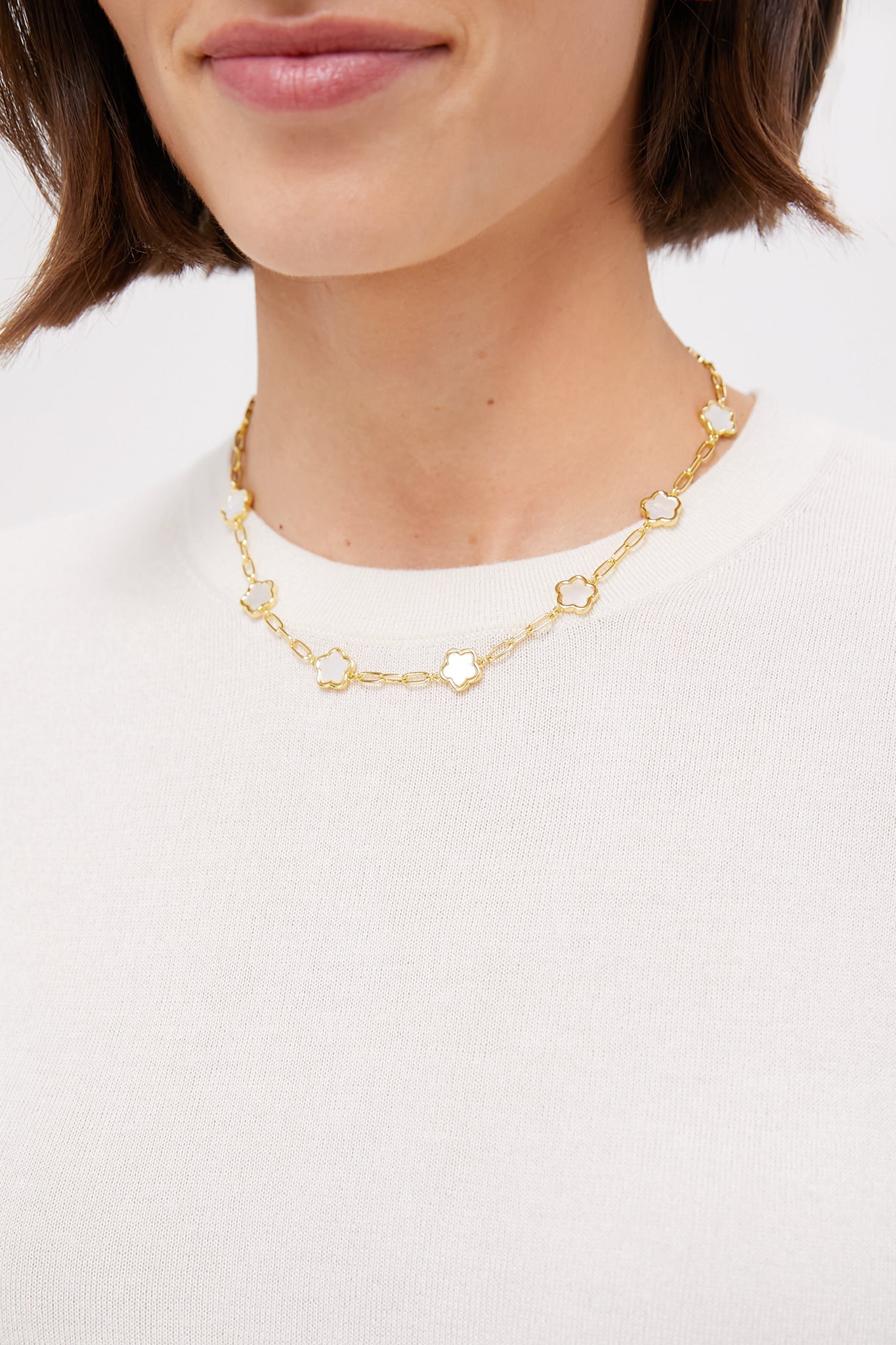 Mother of Pearl Lilia Station Necklace